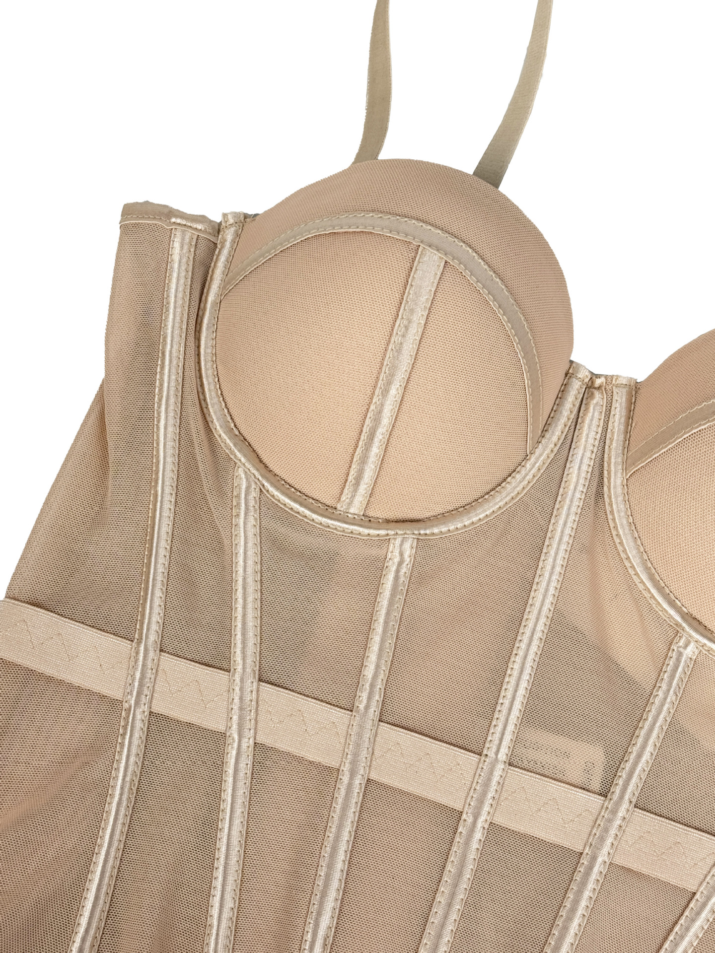 Elegant Burgundy Corset Top Sexy Mesh Fishbone Crop Top Fashion Short Camisole